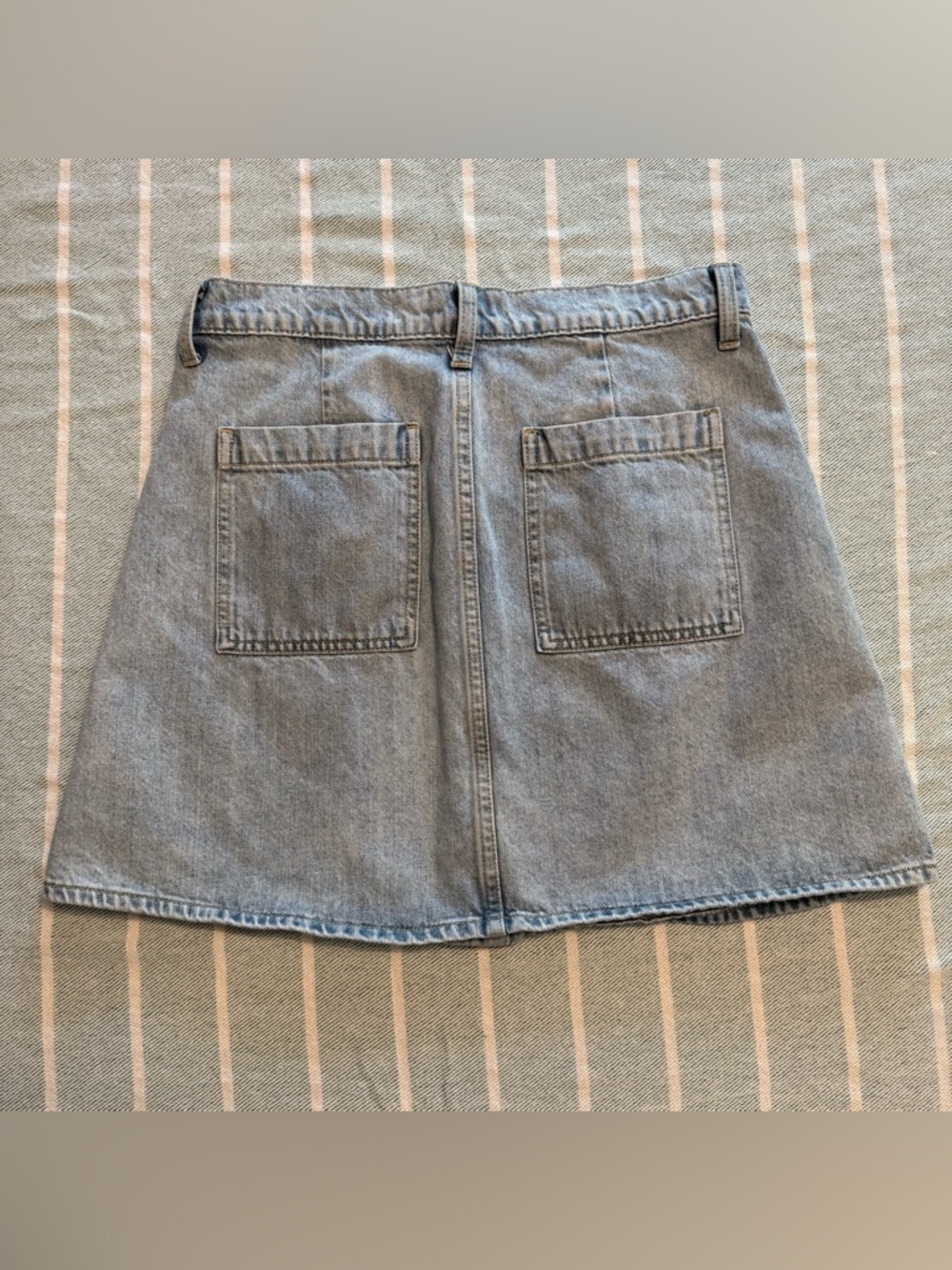 lucky brand denim utility skirt with pockets, women's size 8/29, button down - Picture 12 of 16